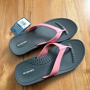 Okabashi Pink and Gray Sandals